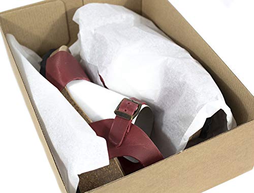 Sandalias de Verano para Mujer, Piel en Tres Colores a Escoger, Planta Bio Acolchada, tacón de 5.5 cm, Piso en Cuña. Temporada 2020, Made in Spain. (Nº del 36 al 41) (Piel Sprinter Rojo, 39)