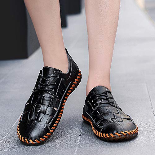 Sandalias Deportivas Verano Los Hombre, con Puntera Cerrada, Transpirable Sandalias, Casuales Pescador Cuero Playa Zapatos Moda