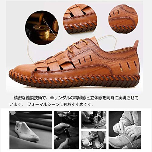 Sandalias Deportivas Verano Los Hombre, con Puntera Cerrada, Transpirable Sandalias, Casuales Pescador Cuero Playa Zapatos Moda