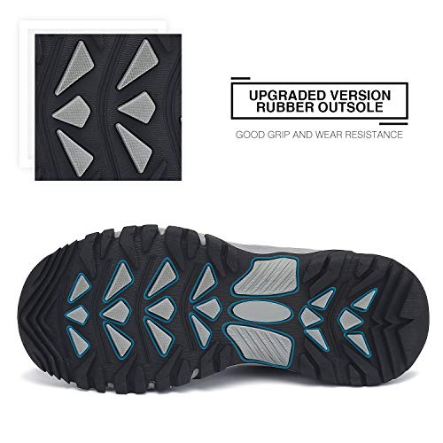 Sandalias Hombre Verano Senderismo Transpirable Antideslizante Cerradas Zapatos Trekking Montaña Playa Gris 40