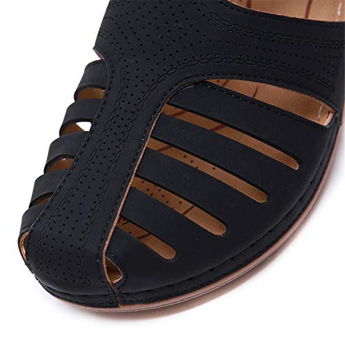 Sandalias Mujer Verano Cuña Sandalias Cerradas Cómodos Casual Zapatos de Playa