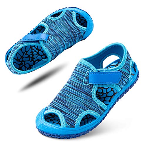 Sandalias Niño Niña Verano Sandalias Deportivas Playa Zapatillas Antideslizante Senderismo Piscina Rosa Púrpura Azul Gris Verde EU 21-31 Azul1 27