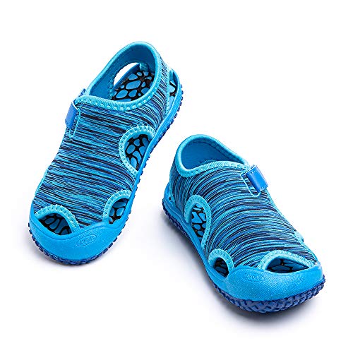 Sandalias Niño Niña Verano Sandalias Deportivas Playa Zapatillas Antideslizante Senderismo Piscina Rosa Púrpura Azul Gris Verde EU 21-31 Azul1 27