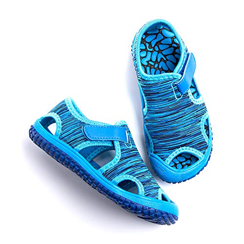 Sandalias Niño Niña Verano Sandalias Deportivas Playa Zapatillas Antideslizante Senderismo Piscina Rosa Púrpura Azul Gris Verde EU 21-31 Azul1 30