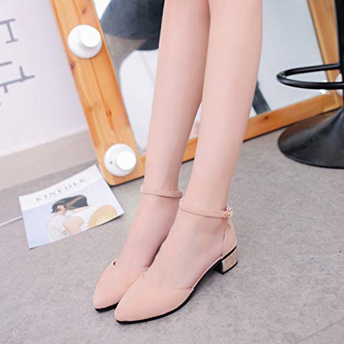 Sandalias para Mujer, Verano Zapatos de Tacón de Aguja Puntiagudo Punta Cerrada Diseño Elegante Modo Elegante para Fiesta Sandalias Planas Playa Zapatos Planos Zapatillas vpass