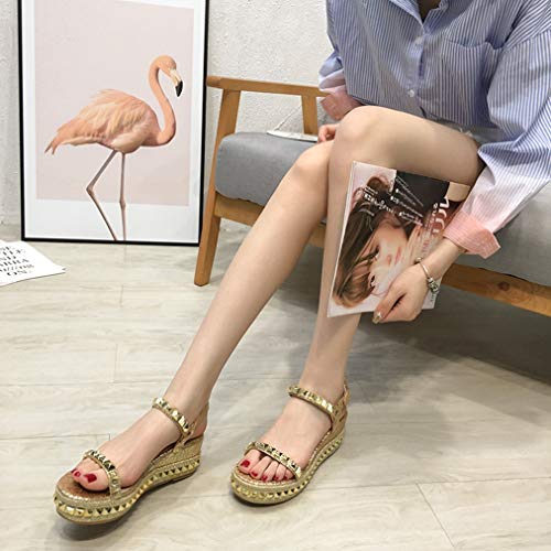 Sandalias Planas para Mujer Verano De Tacón Bajo Peep-Toe Open Back Slingback Casual Vacation Beach Ladies Hebilla Correa Zapatos
