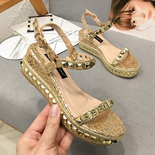 Sandalias Planas para Mujer Verano De Tacón Bajo Peep-Toe Open Back Slingback Casual Vacation Beach Ladies Hebilla Correa Zapatos