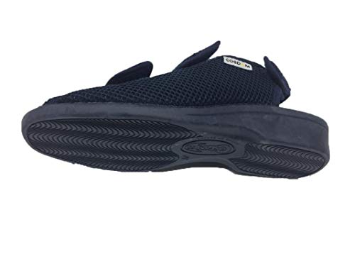 Sandalia/Zapatilla/De Mujer/Ancho Especial/Primavera/Verano/Cosdam/Cierre fácil/Cuña 3cm/Color Azul/Talla 39