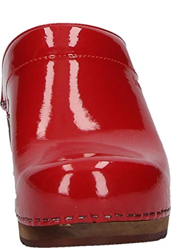 Sanita Classic Patent Open, Zuecos para Mujer, Rojo (Rot (Red 4), 39 EU