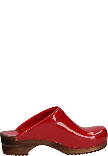 Sanita Classic Patent Open, Zuecos para Mujer, Rojo (Rot (Red 4), 39 EU