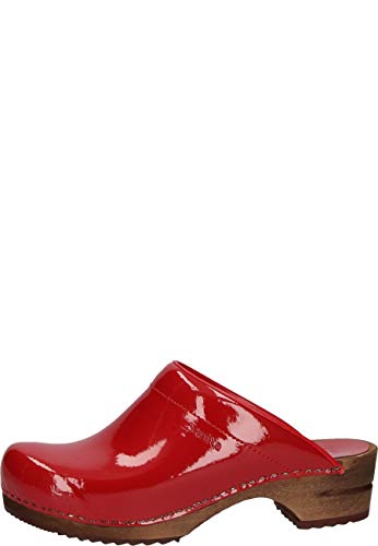 Sanita Classic Patent Open, Zuecos para Mujer, Rojo (Rot (Red 4), 39 EU