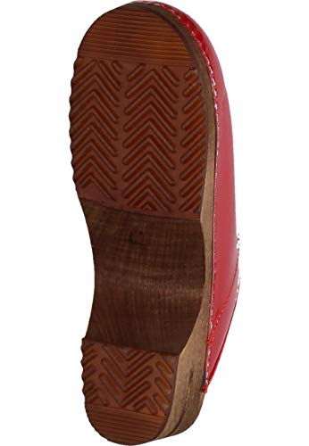 Sanita Classic Patent Open, Zuecos para Mujer, Rojo (Rot (Red 4), 39 EU