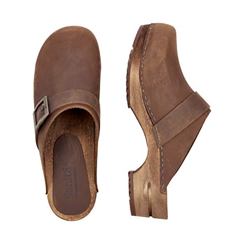 Sanita Urban Open, Zuecos para Mujer, Marrón, 37 EU