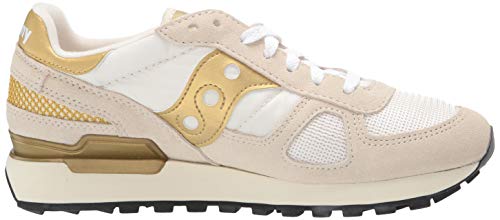 Saucony Shadow Original, Zapatillas Deportivas. Mujer, Blanco y Dorado, 39 EU