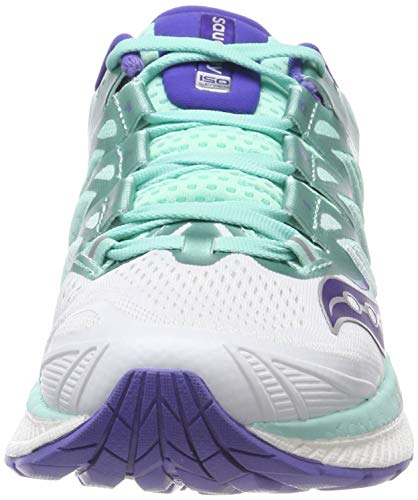 Saucony Triumph ISO 4, Zapatillas de Running para Mujer, Blanco (White/Aqua 35), 39 EU