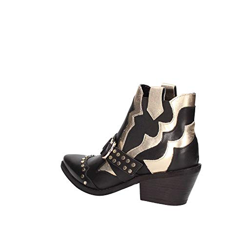 Scarpe Donna Guess Stivaletto texano narri TC 55 Pelle Black/Gold D20GU35
