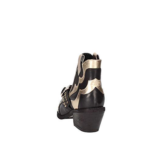 Scarpe Donna Guess Stivaletto texano narri TC 55 Pelle Black/Gold D20GU35