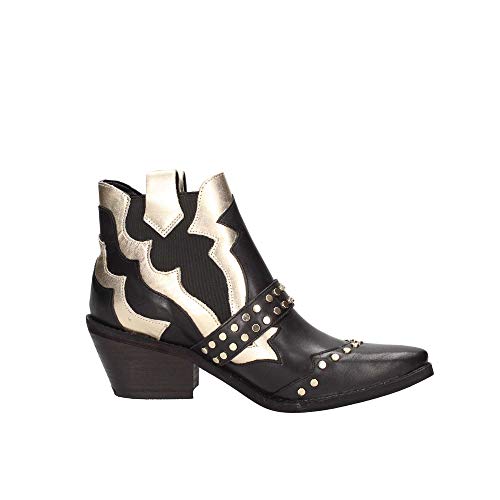 Scarpe Donna Guess Stivaletto texano narri TC 55 Pelle Black/Gold D20GU35