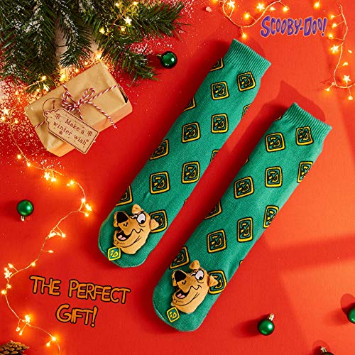 Scooby Doo Calcetines Termicos Mujer, Calcetines Antideslizantes con Forro Polar, Calcetín Termico Mujer, Zapatillas de Estar por Casa, Regalos Navidad Mujer