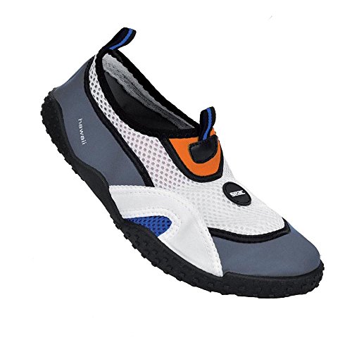 Seac Hawaii Zapatillas Anti Deslizamiento niños, Sacadura rápida, Zapatos para el mar, la Playa y la Piscina, Unisex-Adult, Blanco/Gris, 36