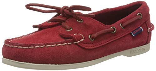 Sebago Jacqueline Suede W, Náuticos para Mujer, Rojo (Red 913), 36 EU