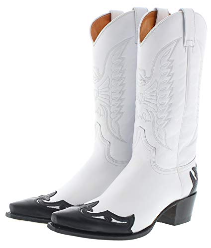 Sendra Boots 13170 - Botas de vaquero para mujer (piel), color Blanco, talla 39 EU