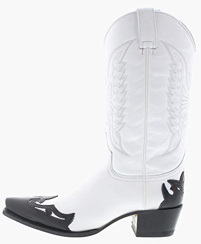Sendra Boots 13170 - Botas de vaquero para mujer (piel), color Blanco, talla 39 EU