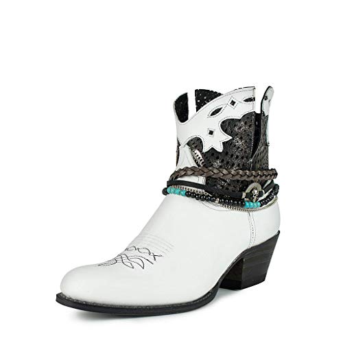 Sendra Boots 15107 Debora Botín Western (38 EU, Blanco)