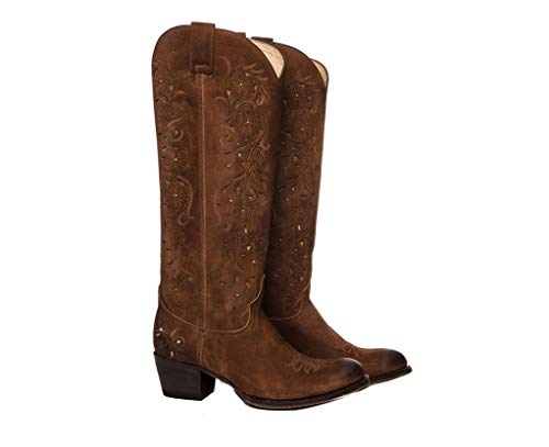 Sendra Boots Bota de caña Alta 14865 Debora realizada en Serraje (39 EU, Softy Delave Cuoio)