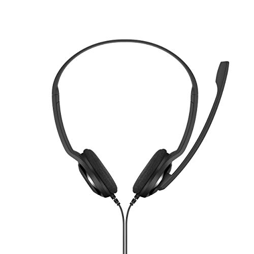 Sennheiser PC 3 Chat - Auriculares de diadema abiertos (micrófono con cancelación de ruido, sonido estéreo, sin USB) color negro