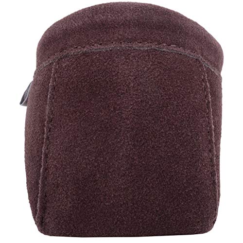 Señoras Marrón Ante tipo Mocasín Zapatillas con suela de ante suave. Tallas 3 a 9, color Marrón, talla 42