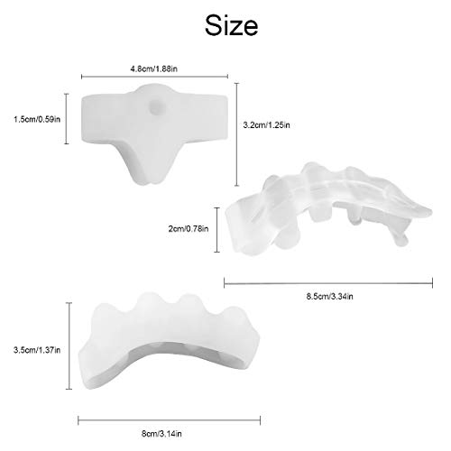 Separador dedos pie, Corrector De Juanetes para Noche y Día Set de 6 piezas, Protección de Juanetes y Hallux Valgus- 0% BPA - Talla universal