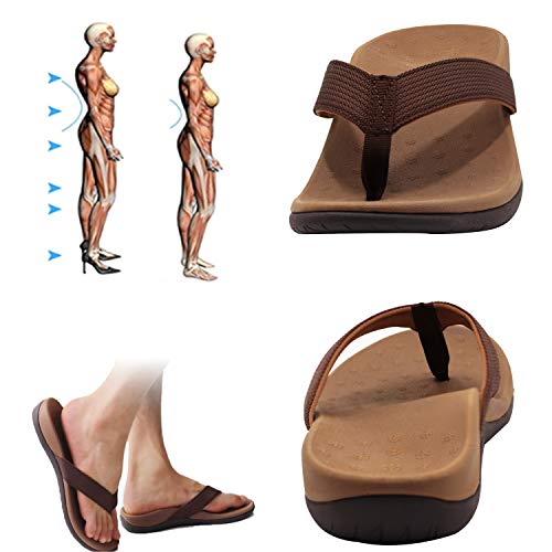 Sessom&Co Chancletas ortopédicas con cómodos Arcos y Sandalias de Mujer de Apoyo para la Fascitis Plantar, pies Planos, espuelas en el talón, Zapatos de Interior Casuales, Zapatillas Deportivas