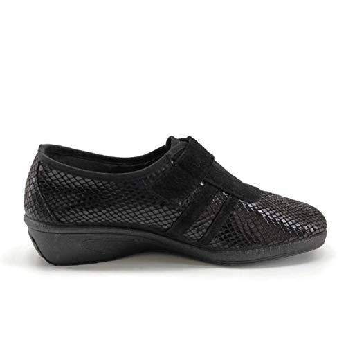 Sevillas 21626 - Zapatilla Calle para Mujer Pies Delicados - Anatomica Flexible y Ligera - Negro (Negro Invierno, 39)