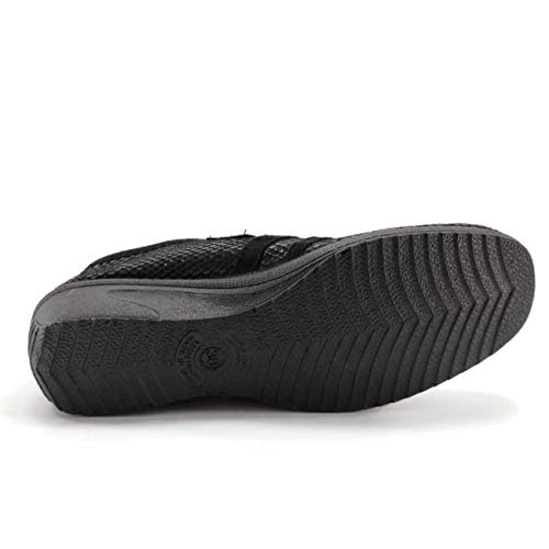 Sevillas 21626 - Zapatilla Calle para Mujer Pies Delicados - Anatomica Flexible y Ligera - Negro (Negro Invierno, 39)