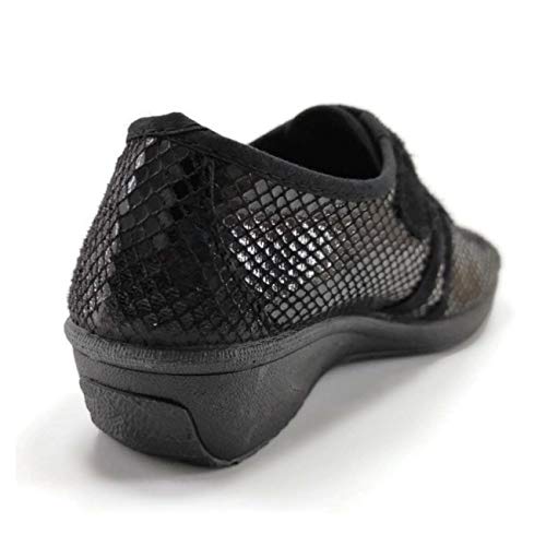 Sevillas 21626 - Zapatilla Calle para Mujer Pies Delicados - Anatomica Flexible y Ligera - Negro (Negro Invierno, 41)