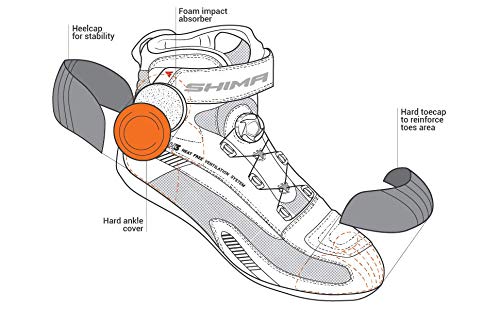 SHIMA EXO Vented, Botas Moto Mujere | Transpirables, Reforzados Zapatos Moto con sistema de cierre ATOP, Soporte Para el Tobillo, Suela Antideslizante, Mango de Cambio de Marchas (Negro, 37)
