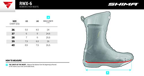 Shima RWX-6 Lady White, Botas de Cuero para Motocicleta de Verano para Mujeres (Blanco, 37)
