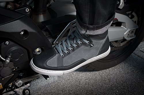 SHIMA SX-2, Vintage Retro Italiano Clásico Ventilados Verano Botas de Moto (41-46), Negro, Tamaño: 45