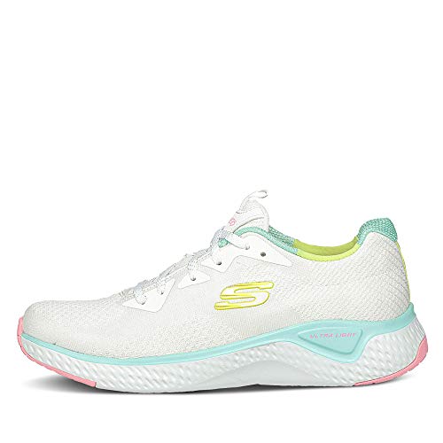Skechers 13328/NVPK Fuse-Brisk Escape Zapatillas para mujer, color azul oscuro y rosa, color Blanco, talla 37 EU