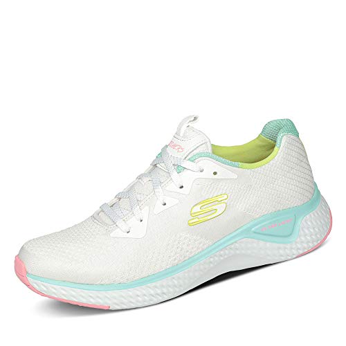 Skechers 13328/NVPK Fuse-Brisk Escape Zapatillas para mujer, color azul oscuro y rosa, color Blanco, talla 37 EU