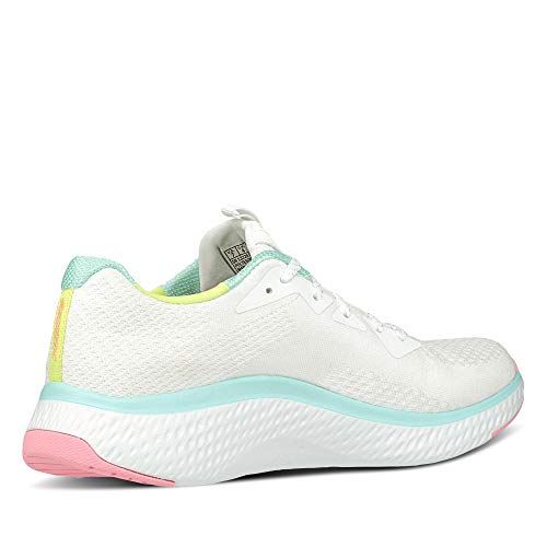 Skechers 13328/NVPK Fuse-Brisk Escape Zapatillas para mujer, color azul oscuro y rosa, color Blanco, talla 37 EU