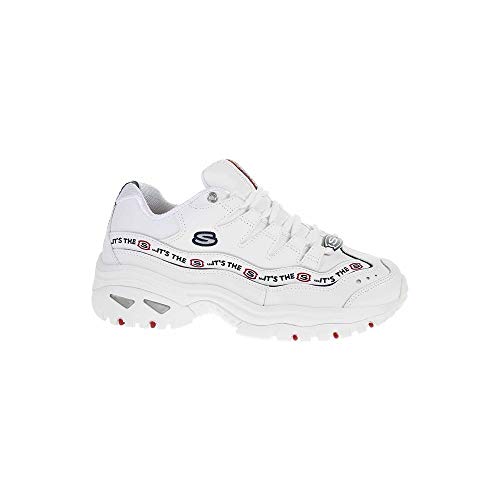 Skechers 13408-WNVR, Zapatillas Mujer, White, 38 EU