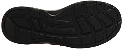 Skechers 51834', Sandalias de Punta Descubierta Hombre, Marrón (Brown Leather/Mesh/Black Trim), 42 EU