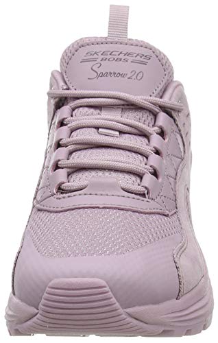 Skechers Bobs Sparrow 2.0-Urban Sounds, Zapatillas Mujer, Morado (Mauve Suede/Mesh MVE), 40 EU