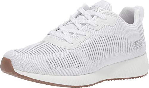 Skechers Bobs Squad Glam 31347-wht, Zapatillas Mujer, Blanco (White 31347/Wht), 38 EU