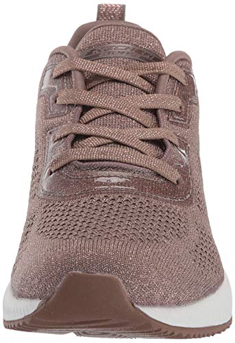 Skechers Bobs Squad-Glitz Maker, Zapatillas Mujer, Marr Oacute N Taupe Sparkle Engineered Knit TPE, 41 EU