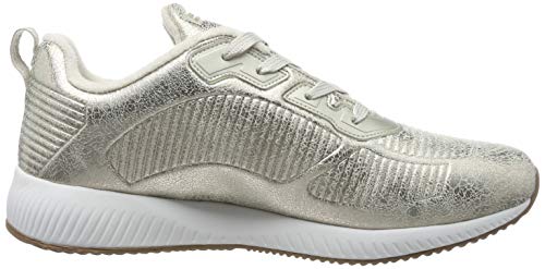 Skechers Bobs Squad-Sparkle Life, Zapatillas Mujer, Marrón (CHMP Champagne Duraleather/Chenille Line), 38 EU