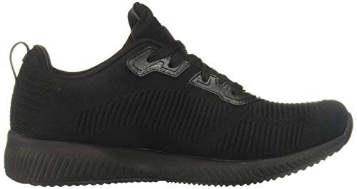 Skechers Bobs Squad-Tough Talk, Zapatillas Mujer, Negro (BBK Black Engineered Knit/Trim), 37 EU