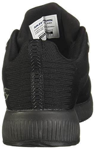 Skechers Bobs Squad-Tough Talk, Zapatillas Mujer, Negro (BBK Black Engineered Knit/Trim), 38 EU